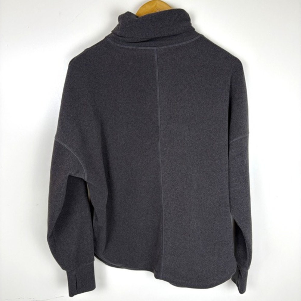 VARLEY Rainer Roll Neck Jumper Brushed Rib Charcoal Gray Sweatshirt XS - Picture 3 of 8